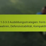 1-3-3-3 Ausbildungsstrategien: Form bewahren, Defensivstabilität, Kompaktheit