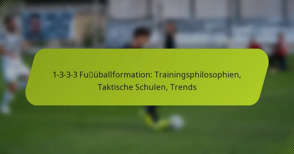 1-3-3-3 Fußballformation: Trainingsphilosophien, Taktische Schulen, Trends